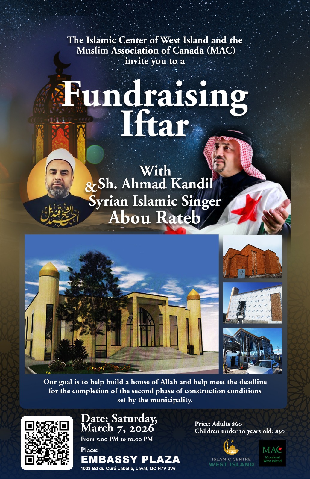 MAC / Islamic Center of West Island - Fundraising Iftar 2026/1447