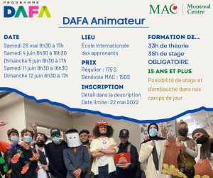 Formation DAFA Diplôme d'aptitude aux fonctions d’animateur 2022