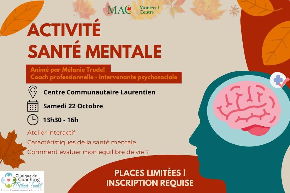 Atelier Santé Mentale – MAC Youth Montréal Centre