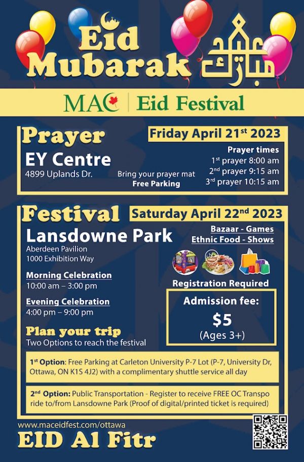 Eid AlFitr Festival (Morning Celebration) Ottawa Chapter